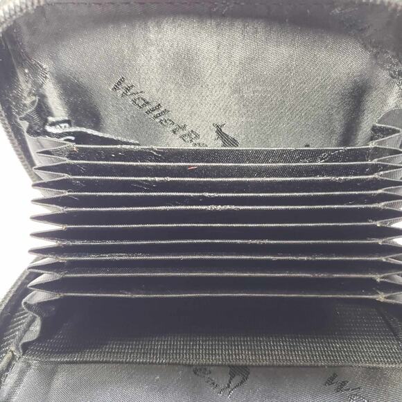 WalletBe Dimo Gear Black Crocodile Embossed Leather Mini Accordion Card Wallet - Picture 5 of 6